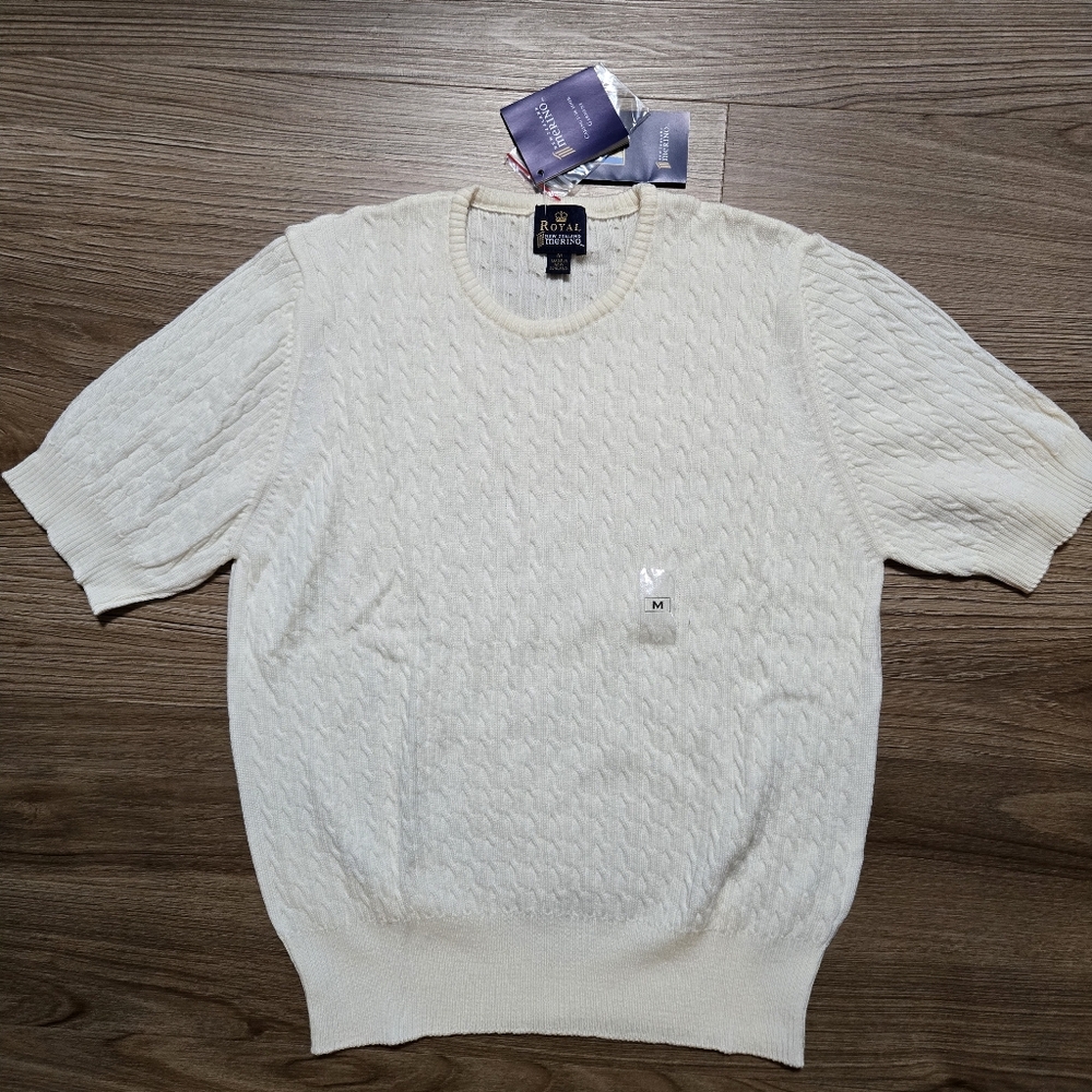 ROYAL MERINO Nueva Zelanda WOMEN'S Cable Crew Neck100% super soft merino. sz M